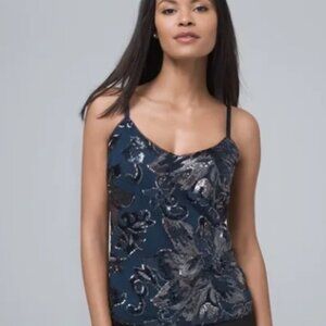 White House Black Market Sequin Shell